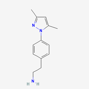 molecular formula C13H17N3 B6142609 2-[4-(3,5-dimethyl-1H-pyrazol-1-yl)phenyl]ethan-1-amine CAS No. 616879-04-0