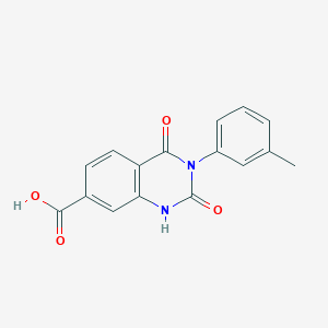 molecular formula C16H12N2O4 B6142621 3-(3-methylphenyl)-2,4-dioxo-1,2,3,4-tetrahydroquinazoline-7-carboxylic acid CAS No. 926234-11-9