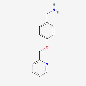 molecular formula C13H14N2O B6142629 [4-(pyridin-2-ylmethoxy)phenyl]methanamine CAS No. 216144-62-6