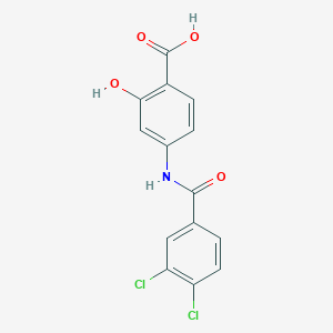 molecular formula C14H9Cl2NO4 B6142663 4-(3,4-dichlorobenzamido)-2-hydroxybenzoic acid CAS No. 899299-08-2