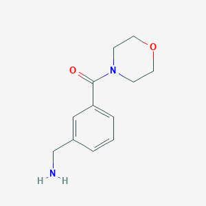 [3-(morpholine-4-carbonyl)phenyl]methanamine