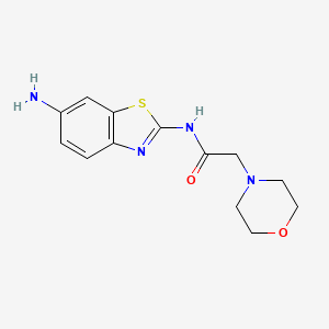 molecular formula C13H16N4O2S B6142733 N-(6-氨基-1,3-苯并噻唑-2-基)-2-(吗啉-4-基)乙酰胺 CAS No. 953736-70-4