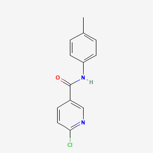 molecular formula C13H11ClN2O B6142766 6-氯-N-(4-甲苯基)吡啶-3-甲酰胺 CAS No. 265314-51-0