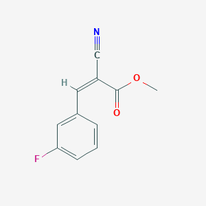 molecular formula C11H8FNO2 B6142822 methyl 2-cyano-3-(3-fluorophenyl)prop-2-enoate CAS No. 62985-28-8