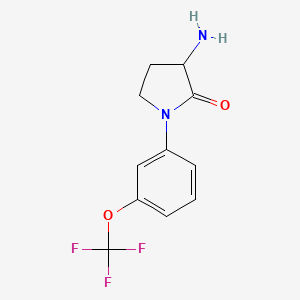 molecular formula C11H11F3N2O2 B6142830 3-amino-1-[3-(trifluoromethoxy)phenyl]pyrrolidin-2-one CAS No. 192318-32-4