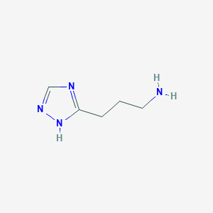 molecular formula C5H10N4 B6142869 3-(4H-1,2,4-triazol-3-yl)propan-1-amine CAS No. 616197-93-4