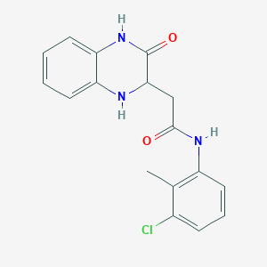 N-(3-chloro-2-methylphenyl)-2-(3-oxo-1,2,3,4-tetrahydroquinoxalin-2-yl)acetamide