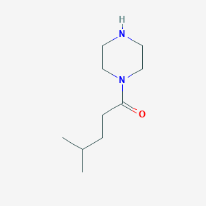 molecular formula C10H20N2O B6142899 4-methyl-1-(piperazin-1-yl)pentan-1-one CAS No. 68536-06-1