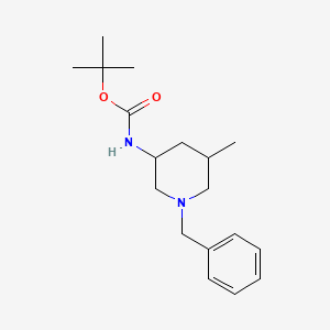 molecular formula C18H28N2O2 B6142944 tert-butyl N-(1-benzyl-5-methylpiperidin-3-yl)carbamate CAS No. 1315366-96-1