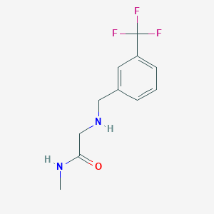 molecular formula C11H13F3N2O B6142949 N-methyl-2-({[3-(trifluoromethyl)phenyl]methyl}amino)acetamide CAS No. 1020998-33-7