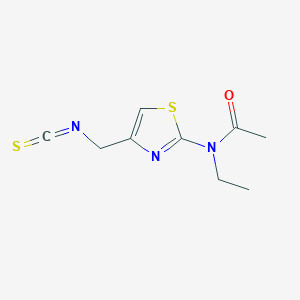 molecular formula C9H11N3OS2 B6142953 N-ethyl-N-[4-(isothiocyanatomethyl)-1,3-thiazol-2-yl]acetamide CAS No. 757221-09-3