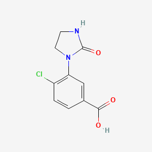 molecular formula C10H9ClN2O3 B6142969 4-chloro-3-(2-oxoimidazolidin-1-yl)benzoic acid CAS No. 1042623-41-5