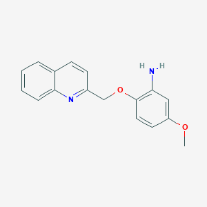molecular formula C17H16N2O2 B6142974 5-methoxy-2-(quinolin-2-ylmethoxy)aniline CAS No. 1042625-86-4