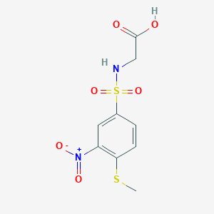 molecular formula C9H10N2O6S2 B6142981 2-[4-(methylsulfanyl)-3-nitrobenzenesulfonamido]acetic acid CAS No. 743453-41-0