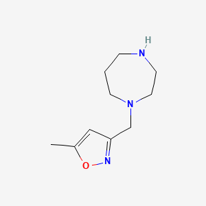 molecular formula C10H17N3O B6142987 1-[(5-methyl-1,2-oxazol-3-yl)methyl]-1,4-diazepane CAS No. 1042796-00-8