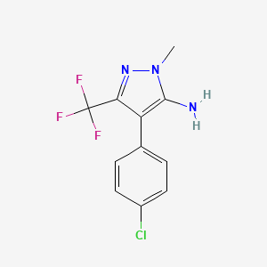 4-(4-chlorophenyl)-2-methyl-5-(trifluoromethyl)-2,3-dihydro-1H-pyrazol-3-imine