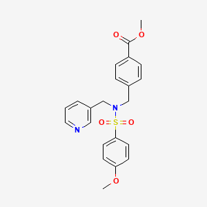 molecular formula C22H22N2O5S B6143002 methyl 4-{[N-(pyridin-3-ylmethyl)4-methoxybenzenesulfonamido]methyl}benzoate CAS No. 1000931-00-9