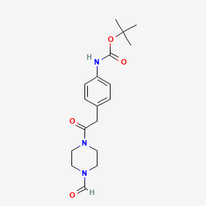 tert-butyl N-{4-[2-(4-formylpiperazin-1-yl)-2-oxoethyl]phenyl}carbamate