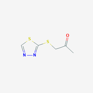 molecular formula C5H6N2OS2 B6143020 1-(1,3,4-thiadiazol-2-ylsulfanyl)propan-2-one CAS No. 1000932-13-7