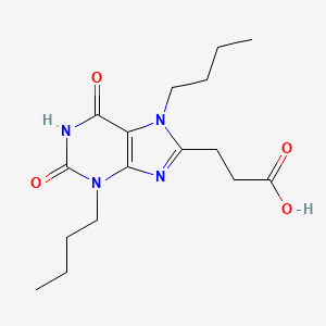 molecular formula C16H24N4O4 B6143027 3-(3,7-dibutyl-2,6-dioxo-2,3,6,7-tetrahydro-1H-purin-8-yl)propanoic acid CAS No. 1000932-99-9