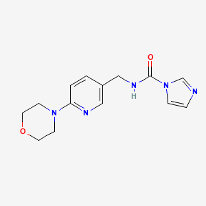 molecular formula C14H17N5O2 B6143036 N-{[6-(morpholin-4-yl)pyridin-3-yl]methyl}-1H-imidazole-1-carboxamide CAS No. 1049606-44-1