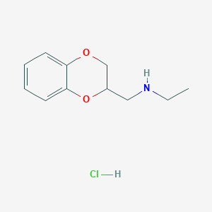 molecular formula C11H16ClNO2 B6143043 (2,3-二氢-1,4-苯二氧杂环-2-基甲基)(乙基)胺盐酸盐 CAS No. 21404-81-9