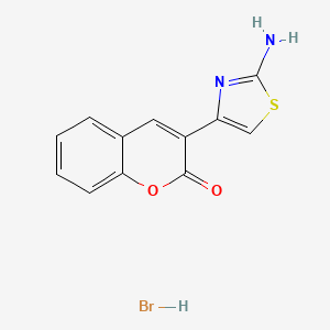 molecular formula C12H9BrN2O2S B6143060 3-(2-amino-1,3-thiazol-4-yl)-2H-chromen-2-one hydrobromide CAS No. 1171344-20-9