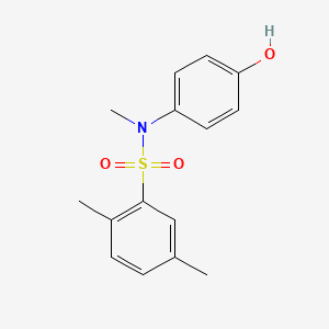 molecular formula C15H17NO3S B6143092 N-(4-hydroxyphenyl)-N,2,5-trimethylbenzene-1-sulfonamide CAS No. 568557-50-6