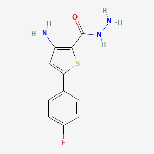 molecular formula C11H10FN3OS B6143126 3-amino-5-(4-fluorophenyl)thiophene-2-carbohydrazide CAS No. 746607-48-7
