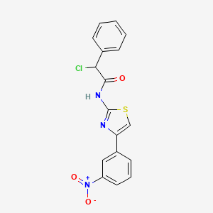 molecular formula C17H12ClN3O3S B6143132 2-chloro-N-[4-(3-nitrophenyl)-1,3-thiazol-2-yl]-2-phenylacetamide CAS No. 565191-94-8