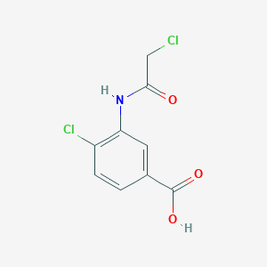 molecular formula C9H7Cl2NO3 B6143141 4-chloro-3-(2-chloroacetamido)benzoic acid CAS No. 147149-56-2