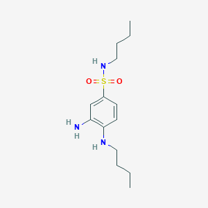 molecular formula C14H25N3O2S B6143155 3-amino-N-butyl-4-(butylamino)benzene-1-sulfonamide CAS No. 327092-75-1