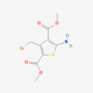 molecular formula C9H10BrNO4S B6143202 2,4-dimethyl 5-amino-3-(bromomethyl)thiophene-2,4-dicarboxylate CAS No. 749902-86-1