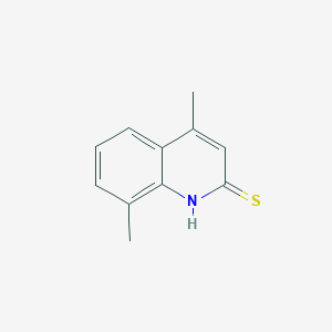 molecular formula C11H11NS B6143208 4,8-dimethylquinoline-2-thiol CAS No. 53761-60-7