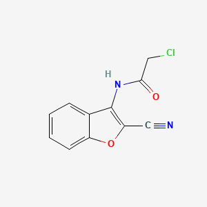 molecular formula C11H7ClN2O2 B6143216 2-chloro-N-(2-cyano-1-benzofuran-3-yl)acetamide CAS No. 749920-72-7