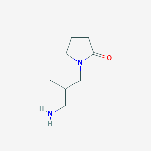 molecular formula C8H16N2O B6143237 1-(3-amino-2-methylpropyl)pyrrolidin-2-one CAS No. 1099666-77-9