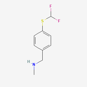 molecular formula C9H11F2NS B6143249 ({4-[(difluoromethyl)sulfanyl]phenyl}methyl)(methyl)amine CAS No. 1221722-62-8