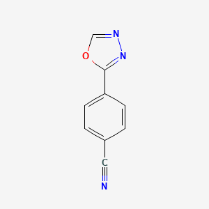 molecular formula C9H5N3O B6143253 4-(1,3,4-oxadiazol-2-yl)benzonitrile CAS No. 595567-06-9