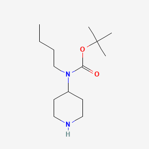molecular formula C14H28N2O2 B6143260 tert-butyl N-butyl-N-(piperidin-4-yl)carbamate CAS No. 874842-17-8
