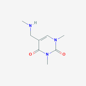 1,3-dimethyl-5-[(methylamino)methyl]-1,2,3,4-tetrahydropyrimidine-2,4-dione