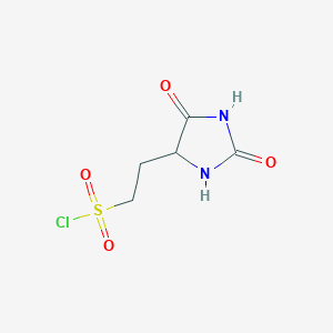 2-(2,5-dioxoimidazolidin-4-yl)ethane-1-sulfonyl chloride