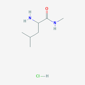 molecular formula C7H17ClN2O B6143353 2-amino-N,4-dimethylpentanamide hydrochloride CAS No. 118835-21-5