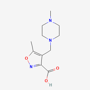 5-methyl-4-[(4-methylpiperazin-1-yl)methyl]-1,2-oxazole-3-carboxylic acid