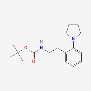 molecular formula C17H26N2O2 B6143420 tert-butyl N-{2-[2-(pyrrolidin-1-yl)phenyl]ethyl}carbamate CAS No. 1087784-26-6