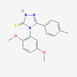 molecular formula C17H17N3O2S B6143460 4-(2,5-dimethoxyphenyl)-5-(4-methylphenyl)-4H-1,2,4-triazole-3-thiol CAS No. 380436-95-3
