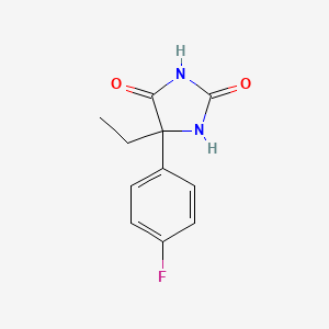 molecular formula C11H11FN2O2 B6143471 5-ethyl-5-(4-fluorophenyl)imidazolidine-2,4-dione CAS No. 1894-57-1