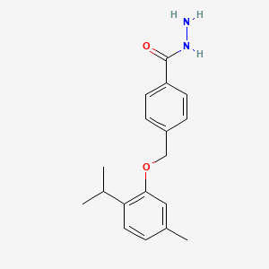 molecular formula C18H22N2O2 B6143485 4-[5-methyl-2-(propan-2-yl)phenoxymethyl]benzohydrazide CAS No. 379254-46-3