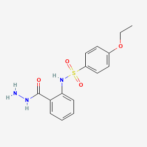 molecular formula C15H17N3O4S B6143486 4-ethoxy-N-[2-(hydrazinecarbonyl)phenyl]benzene-1-sulfonamide CAS No. 380342-12-1