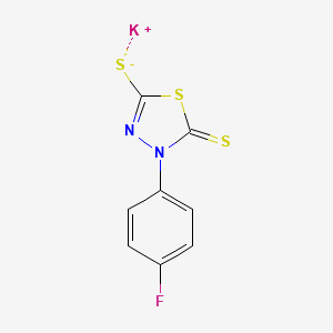 potassium [4-(4-fluorophenyl)-5-sulfanylidene-4,5-dihydro-1,3,4-thiadiazol-2-yl]sulfanide