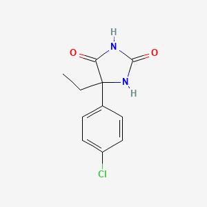 molecular formula C11H11ClN2O2 B6143502 5-(4-chlorophenyl)-5-ethylimidazolidine-2,4-dione CAS No. 14258-69-6